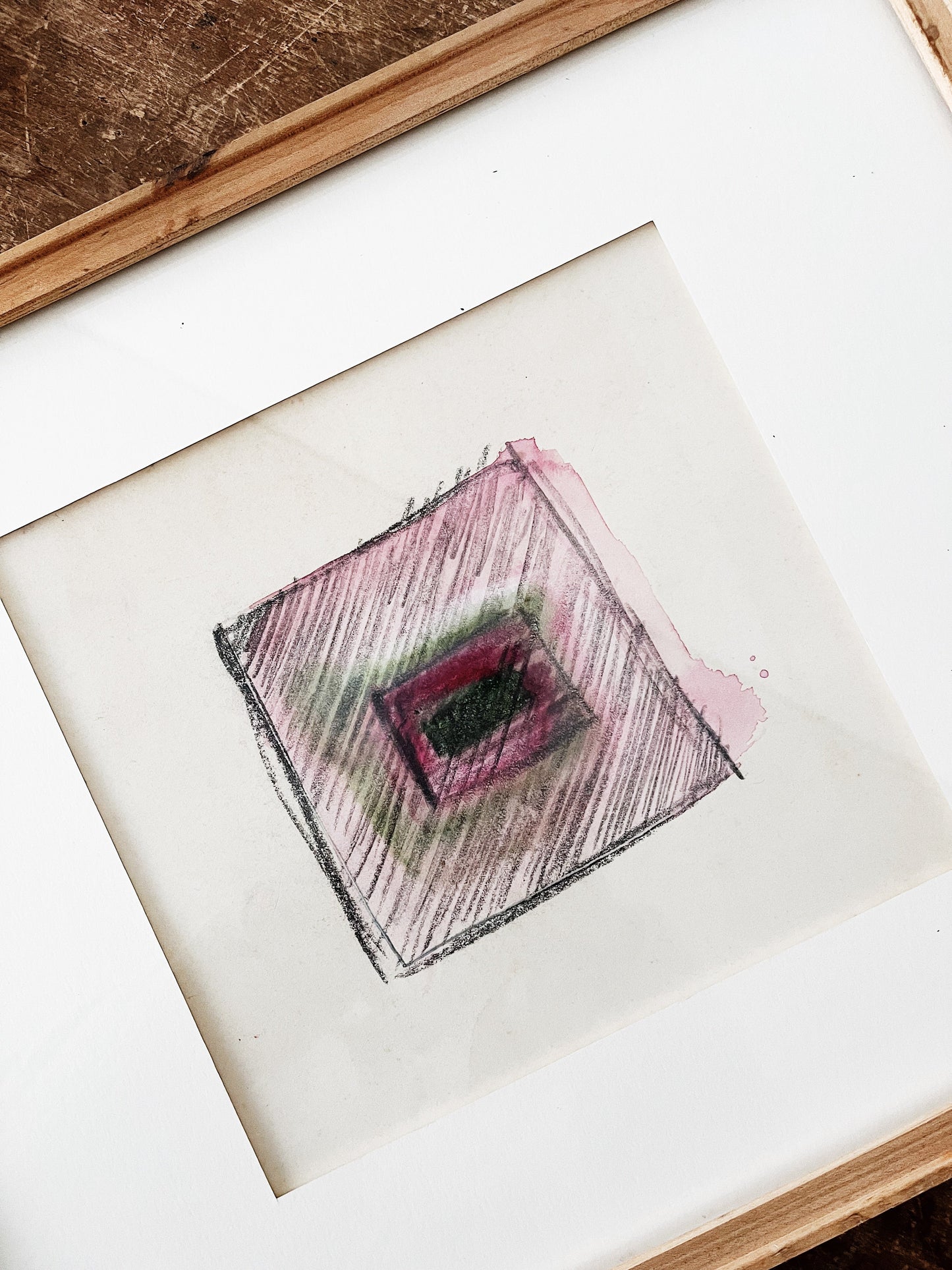 Vintage Lourdan Kimbrell Original Mixed Media Painting