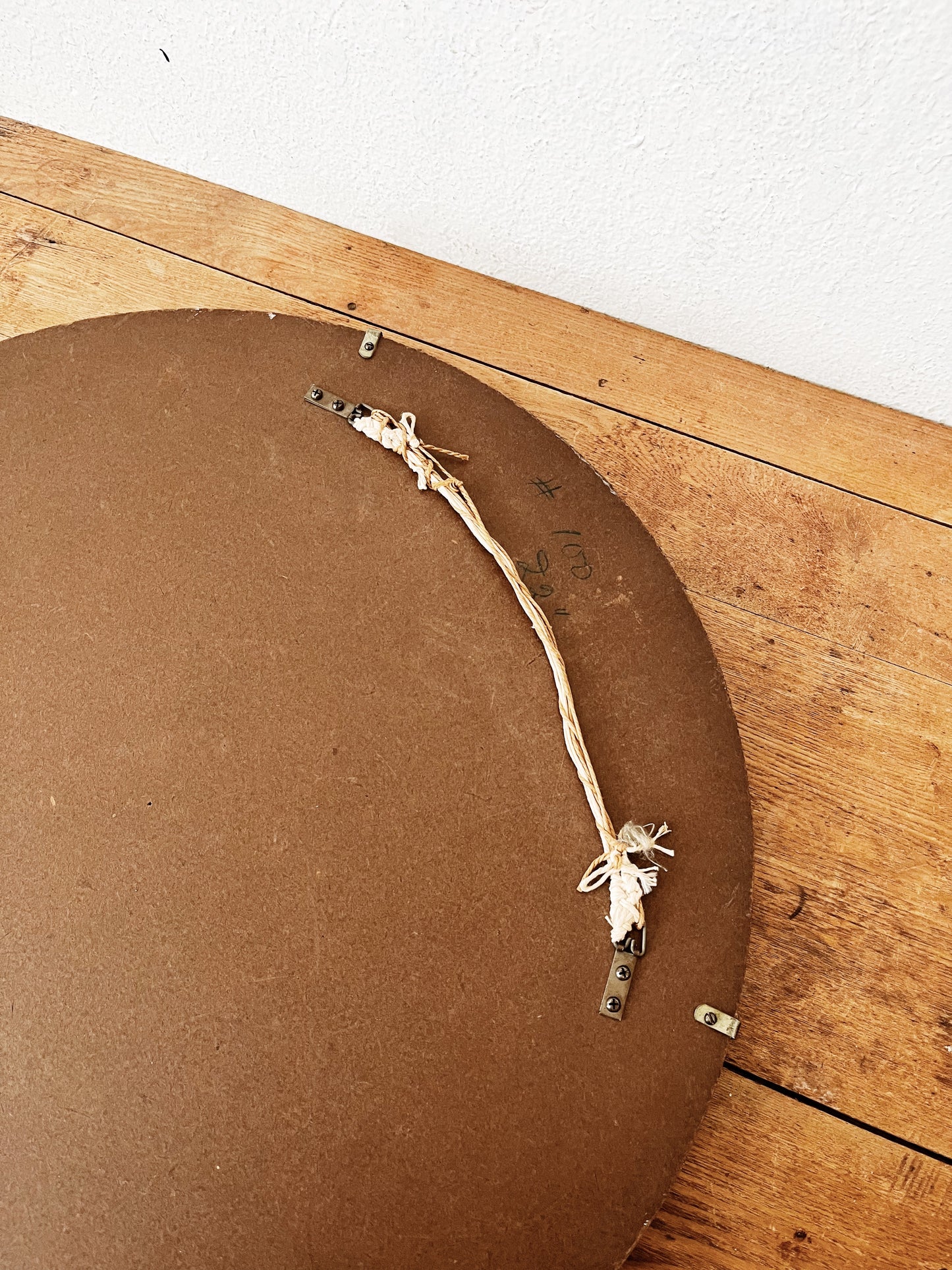 Vintage Round Industrial Edge Mirror