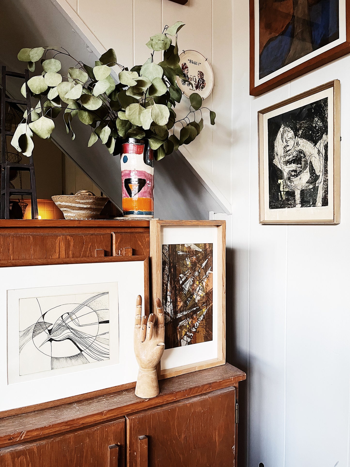 Vintage Pen and Ink Abstract Drawing