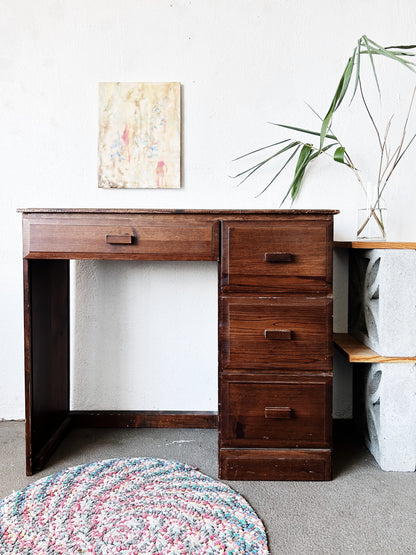 Vintage Wood Student/Writing Desk