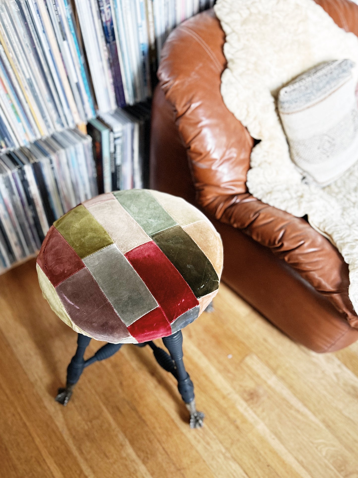 Antique Ball and Claw Spindle Stool