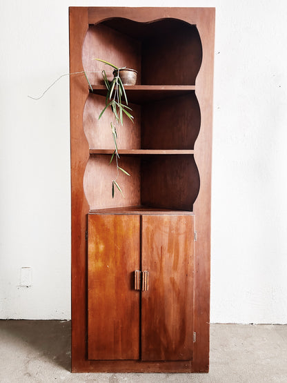 Antique Wood Corner Cabinet