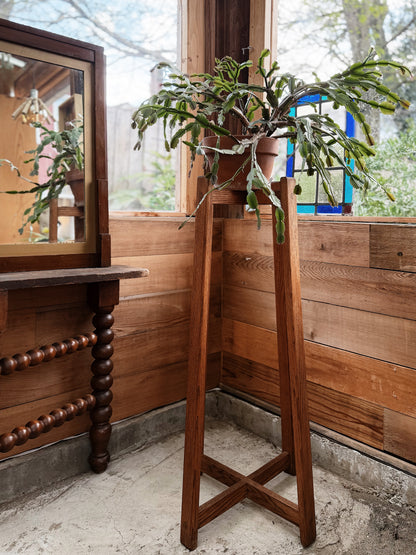 Vintage Tall Wood Stand