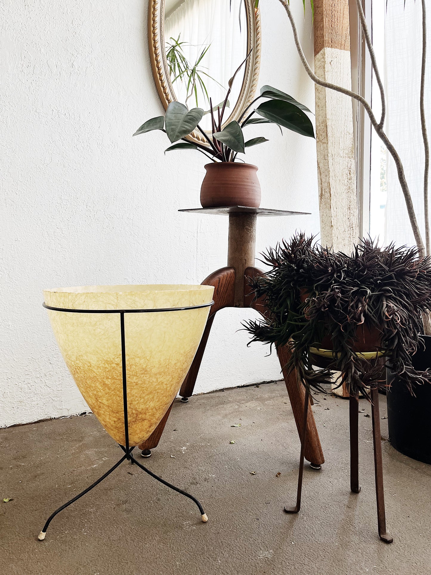Mid Century Fiberglass Bullet Planter