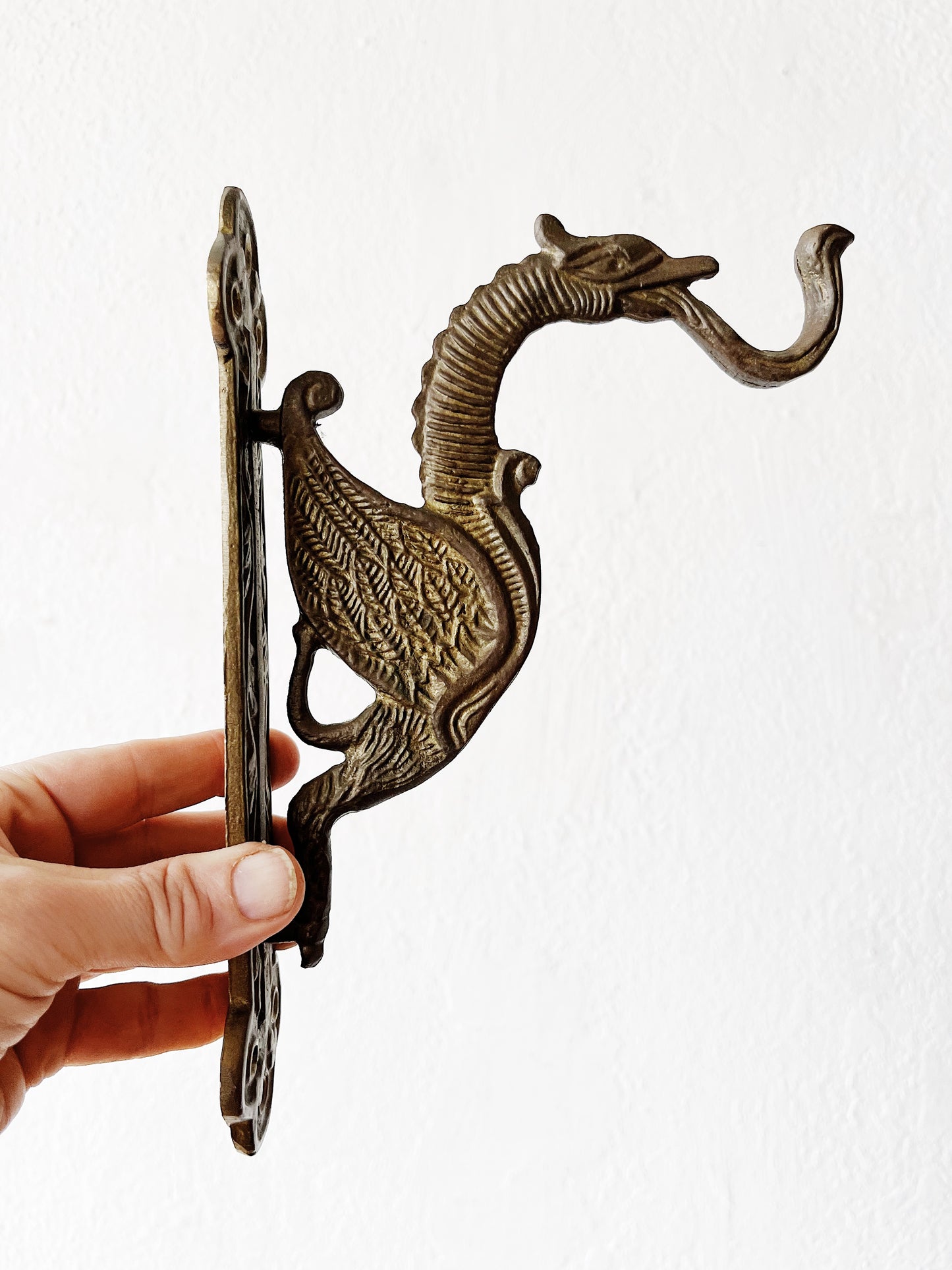 Large Antique Brass Hook