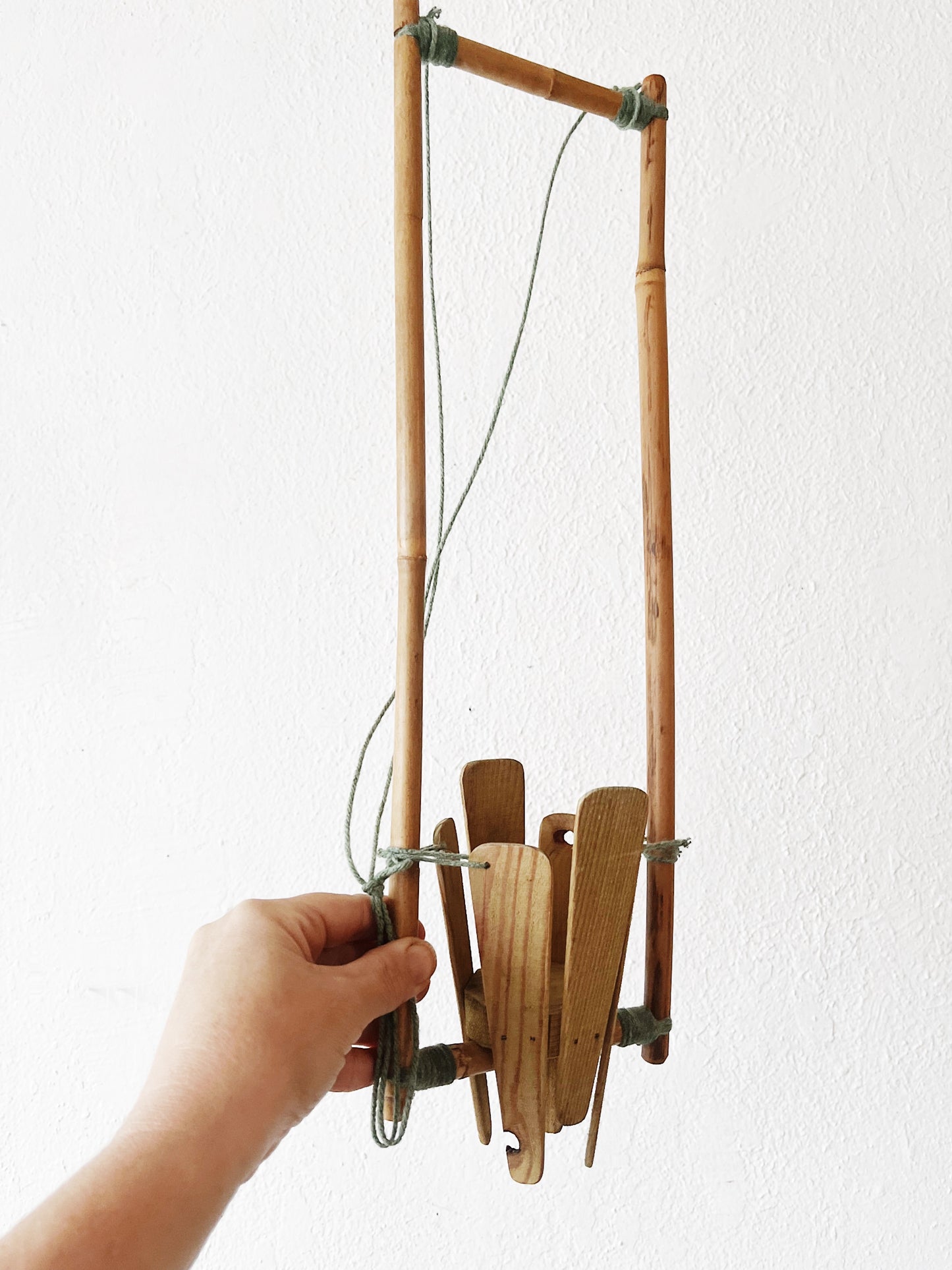 Pretty Bamboo Hanging Planter