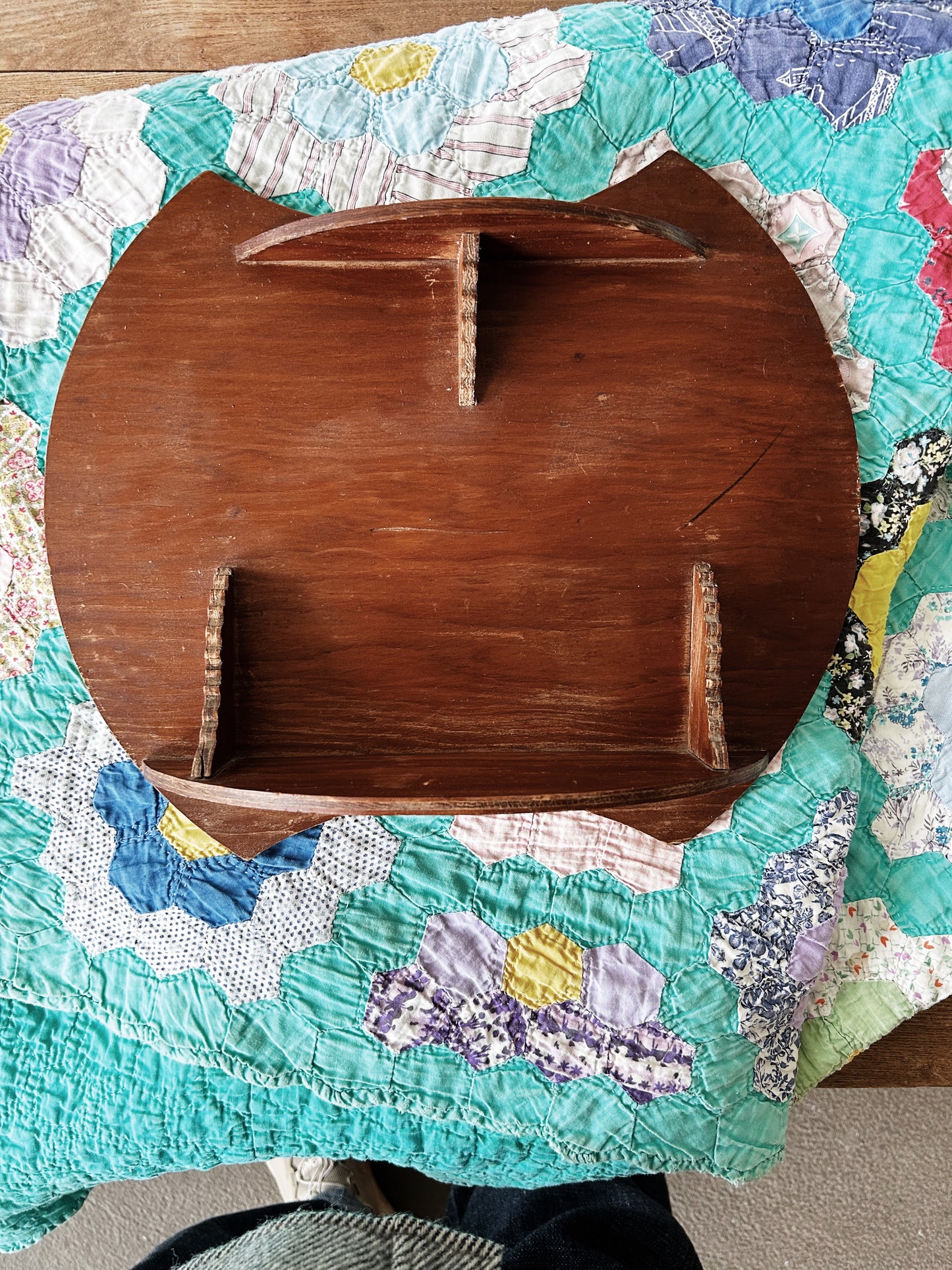 Primitive Handmade Wood Wall Shelf