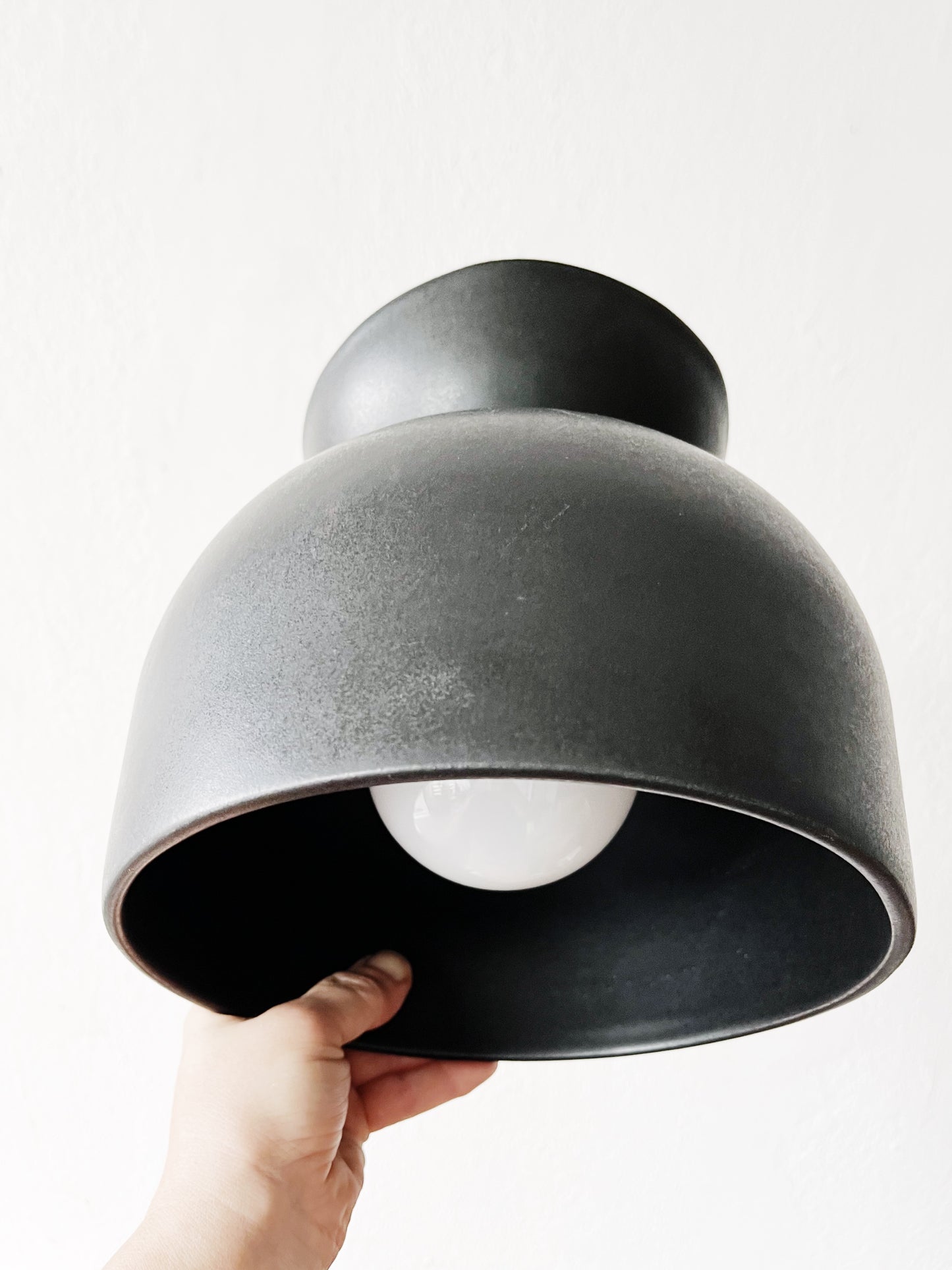 Cedar and Moss Ceramic Light Fixture