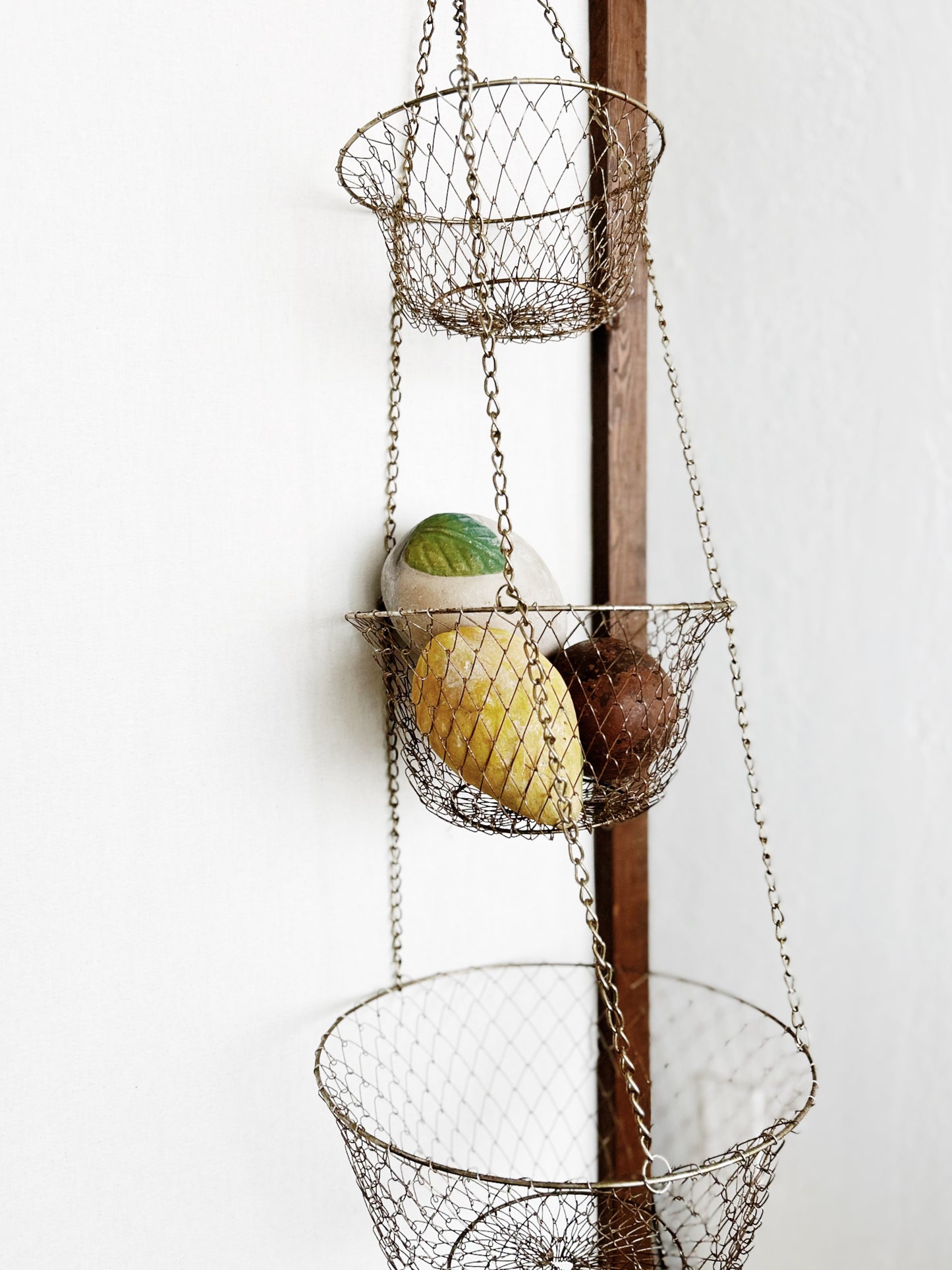 Vintage Brass Mesh Baskets