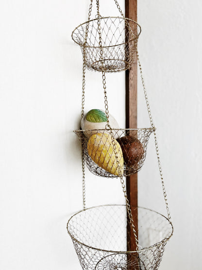 Vintage Brass Mesh Baskets