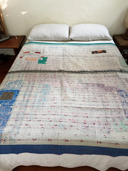 Vintage Patchwork Kantha Quilt