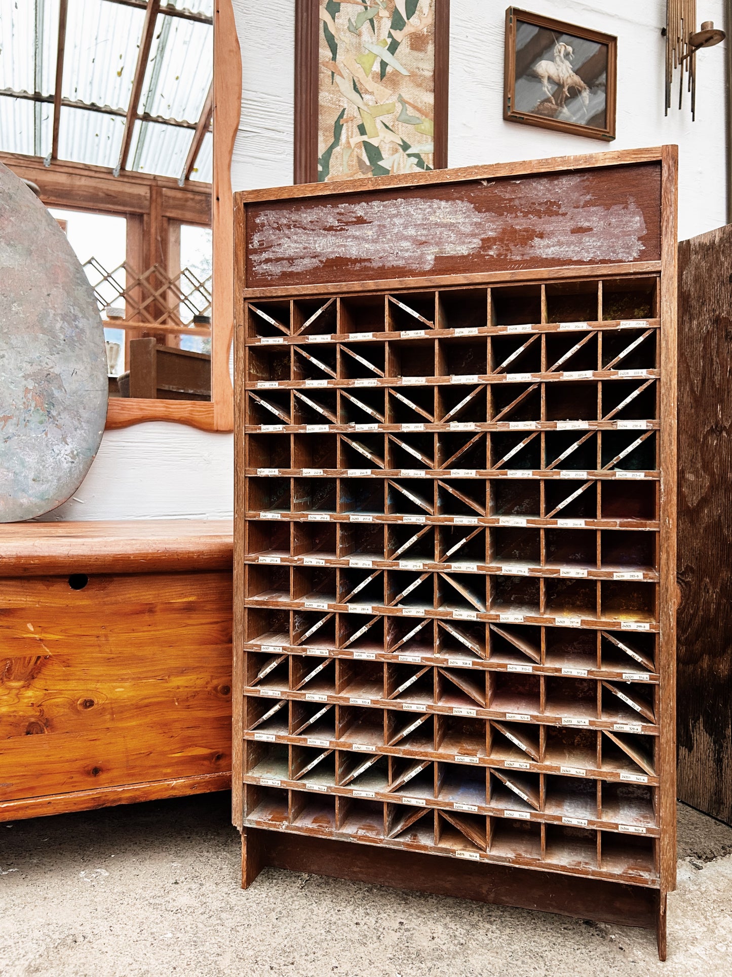 Antique French Pastels Display