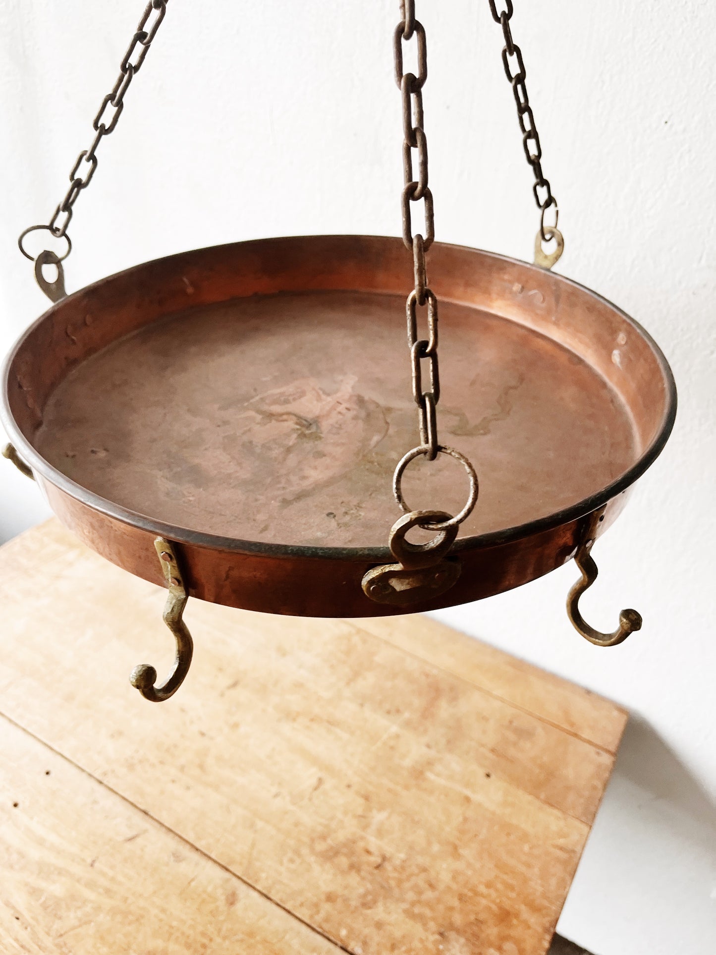 Vintage Copper Pot Rack