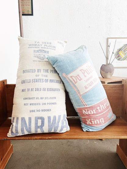Vintage Flour Sack Cushion