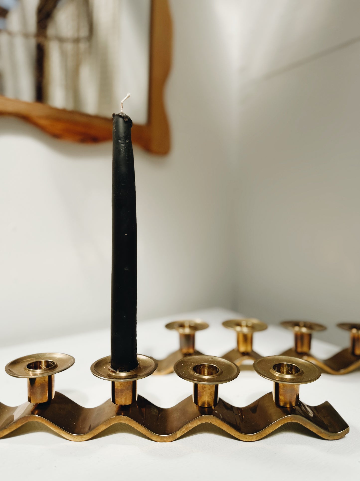 Vintage Brass Candleabra Japan