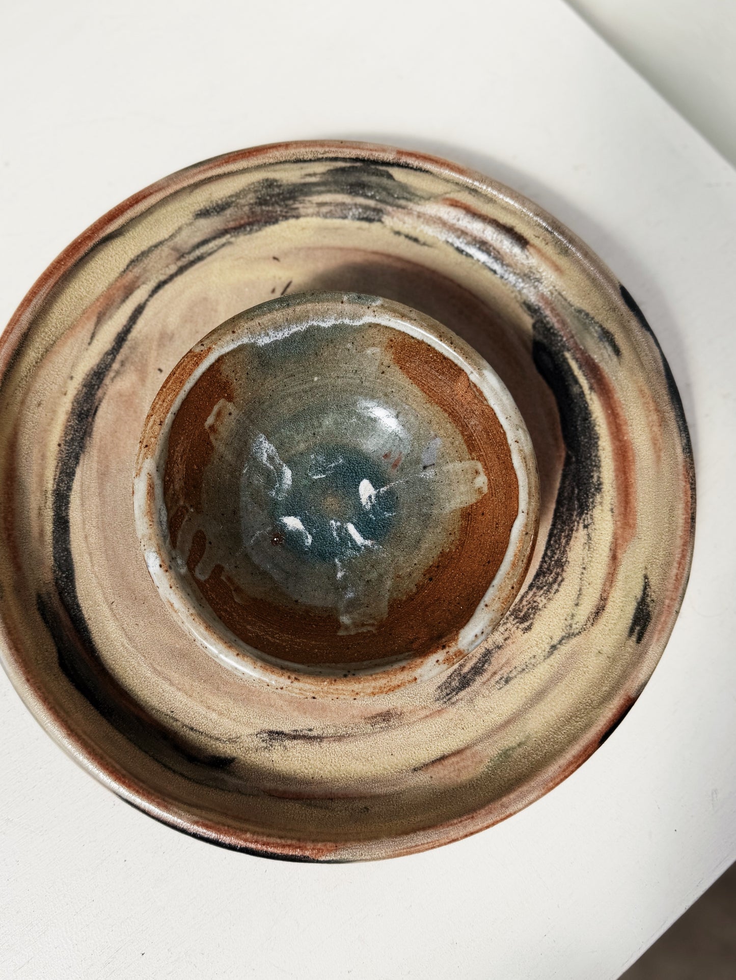 Pair of Studio Pottery Dishes