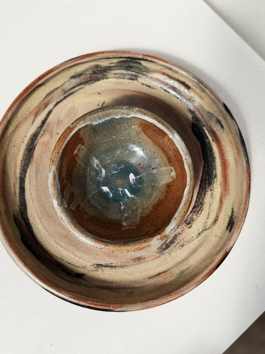 Pair of Studio Pottery Dishes