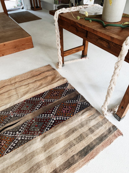 Antique Woven Moroccan Berber Rug / Textile