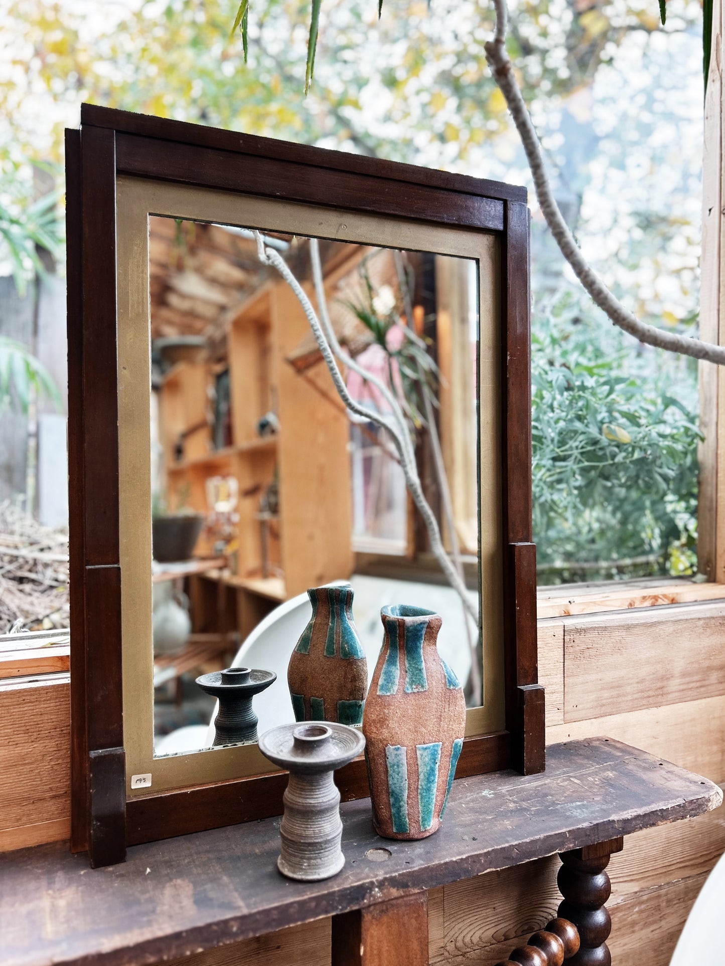 Mid Century Walnut Mirror