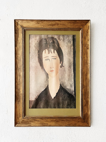Large Vintage Framed Modigliani Litho