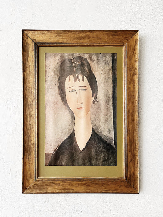 Large Vintage Framed Modigliani Litho