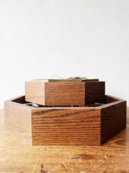 Vintage Oak Ceiling Fixture