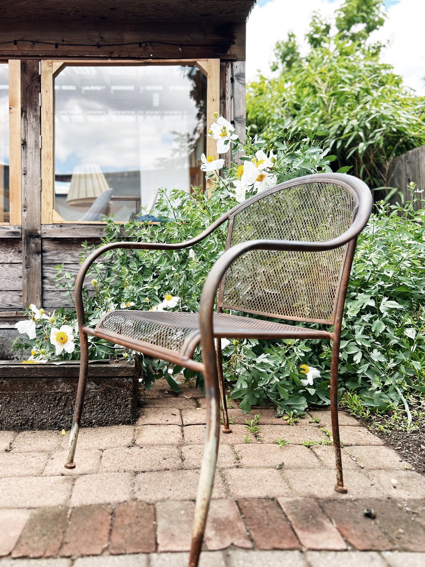 Vintage Mesh Patio Chair