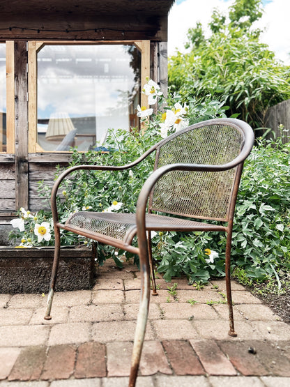 Vintage Mesh Patio Chair