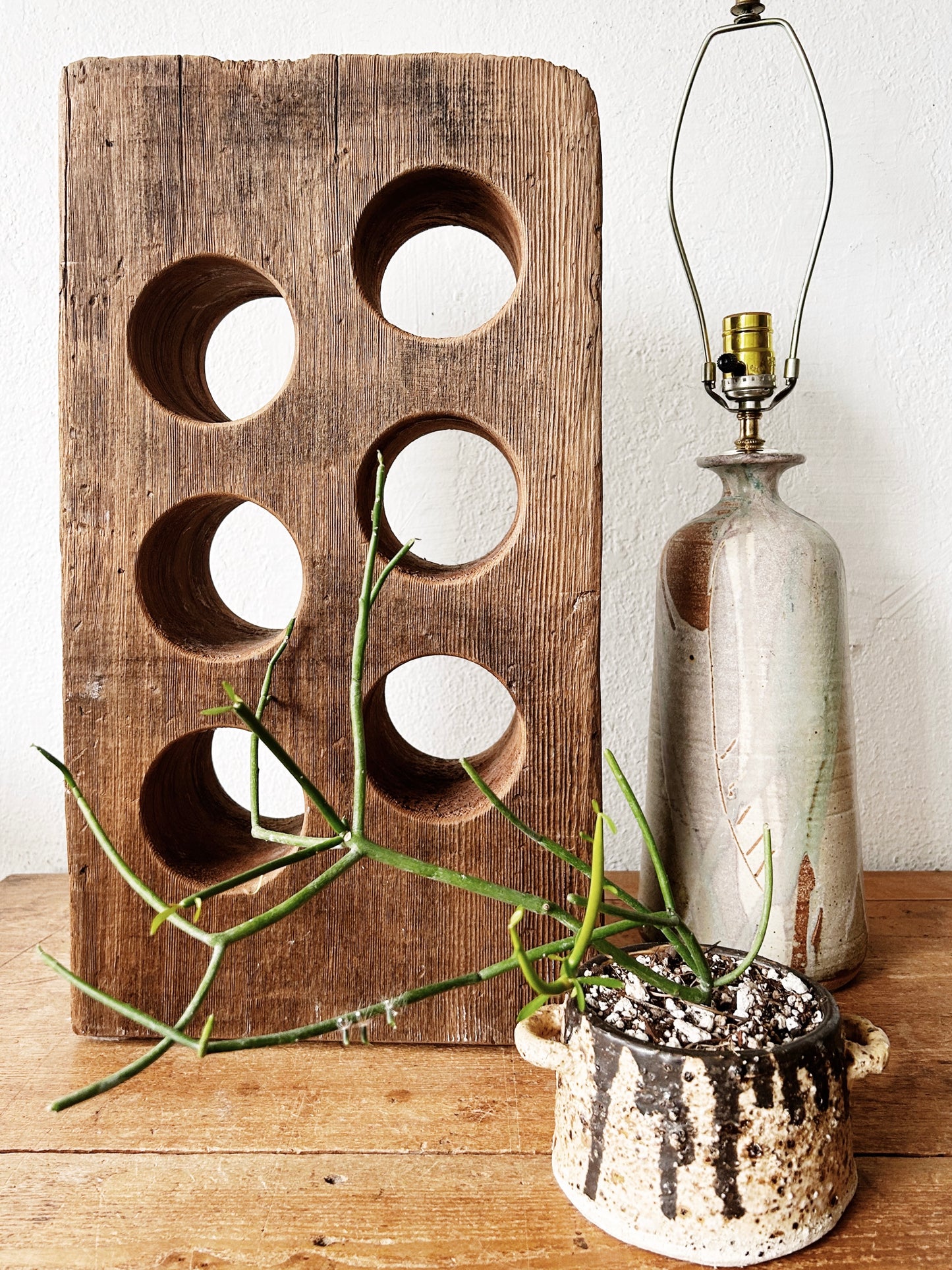 Handmade Chunky Wood Wine Rack