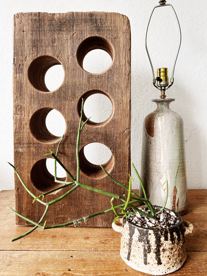 Handmade Chunky Wood Wine Rack