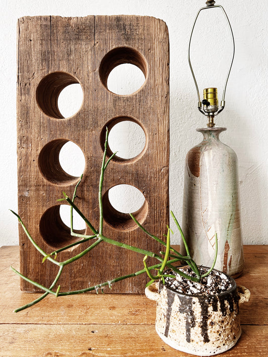 Handmade Chunky Wood Wine Rack