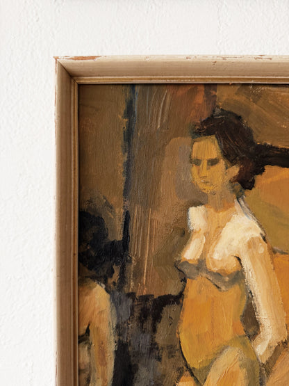 Vintage Figural Study Painting