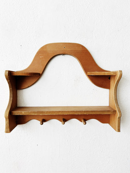Vintage Wood Hanging Shelf