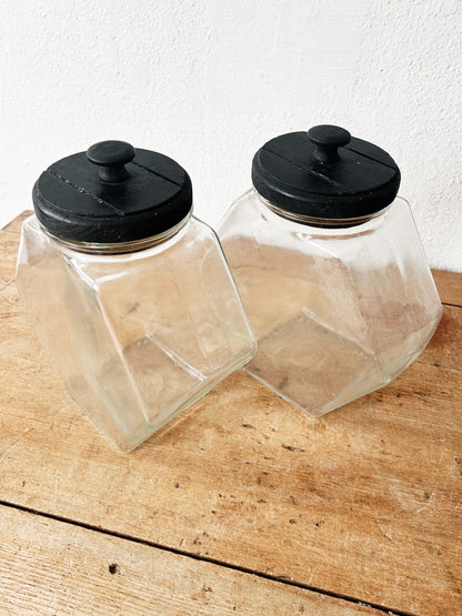 Vintage Glass Canister Set