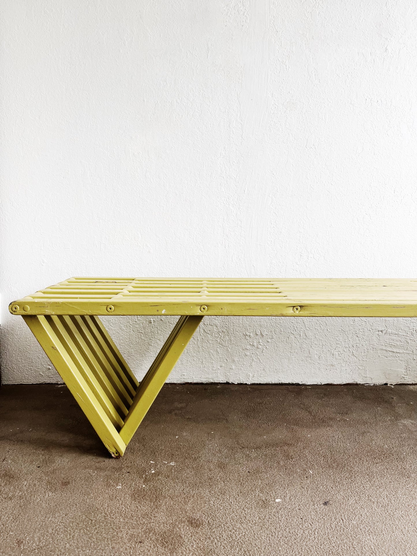 Large Vintage Slat Bench