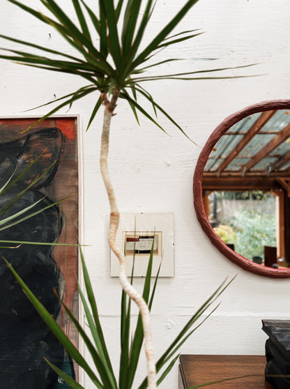 Plaster Circular Mirror