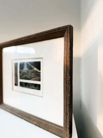 Vintage Triptych Desert Etching