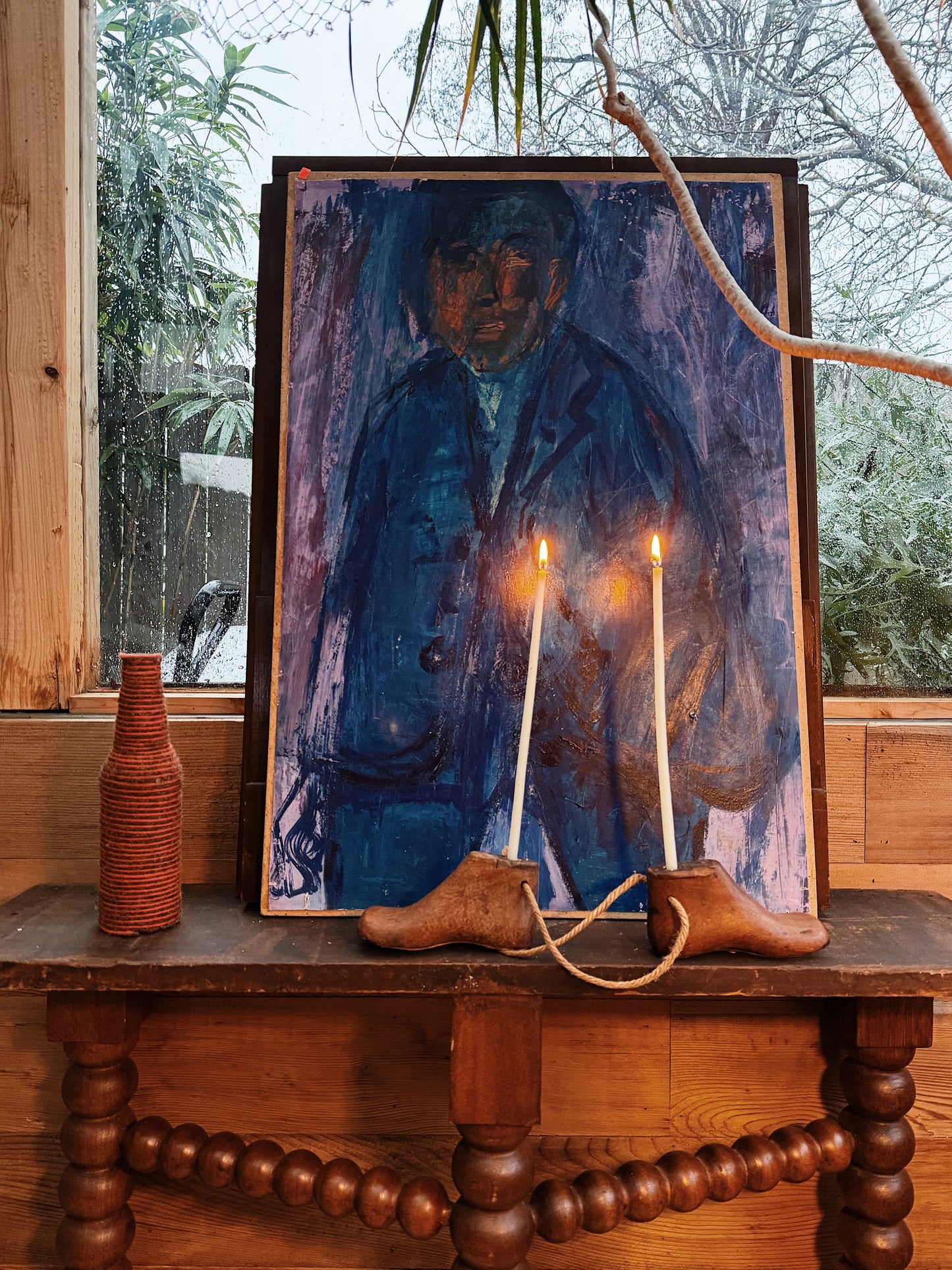 Primitive Shoemaker Candleholders