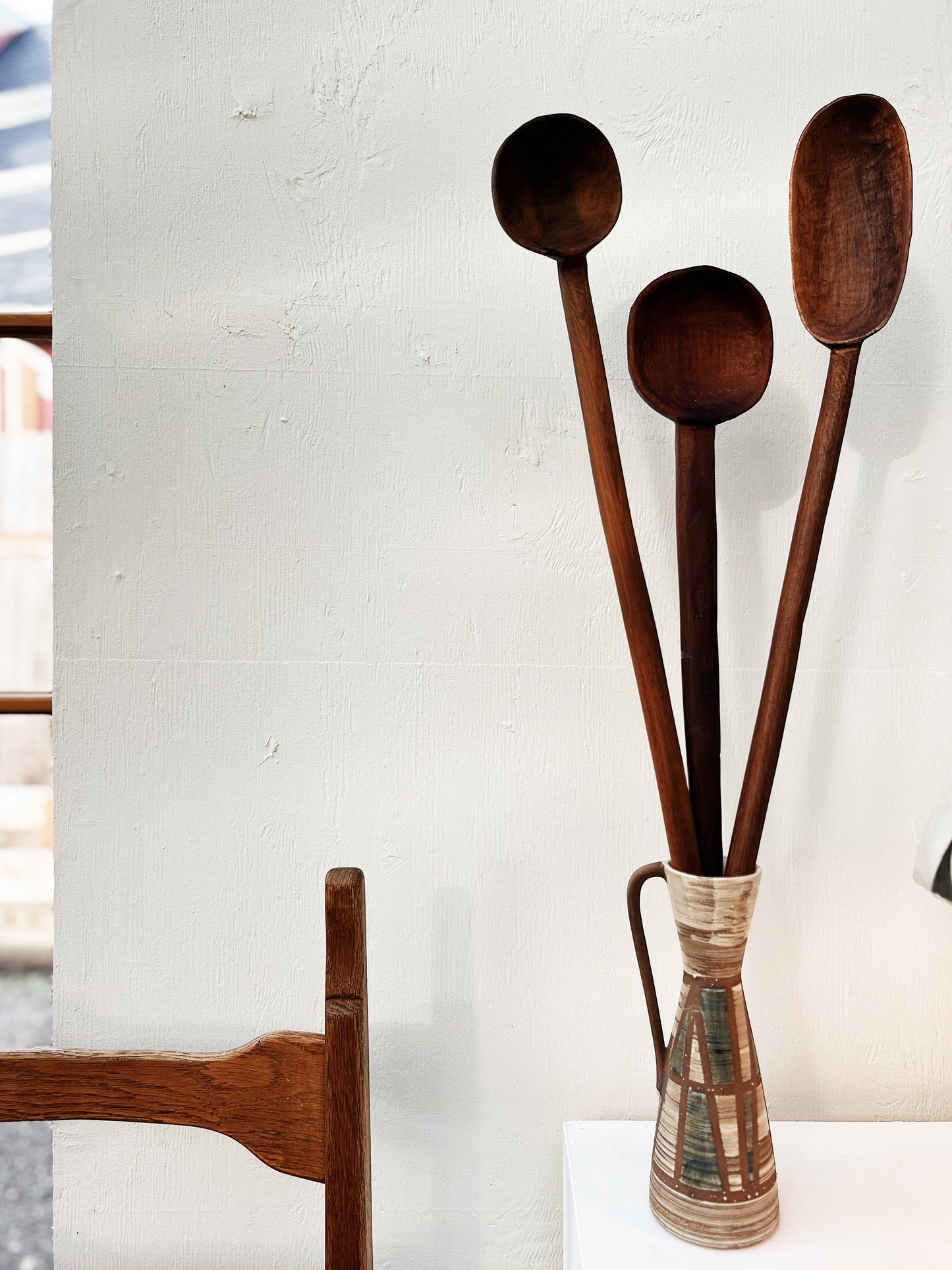 Oversized Primitive  Wood Ladle