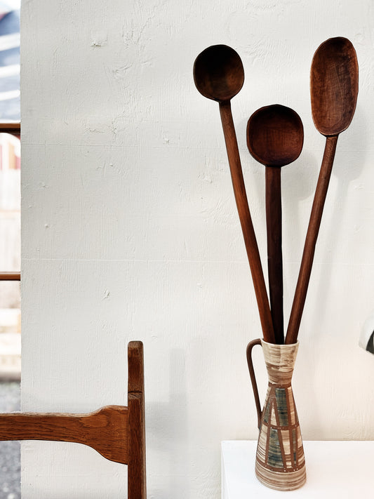 Oversized Primitive  Wood Ladle