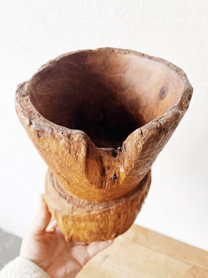 Chunky Handmade Wood Vessel