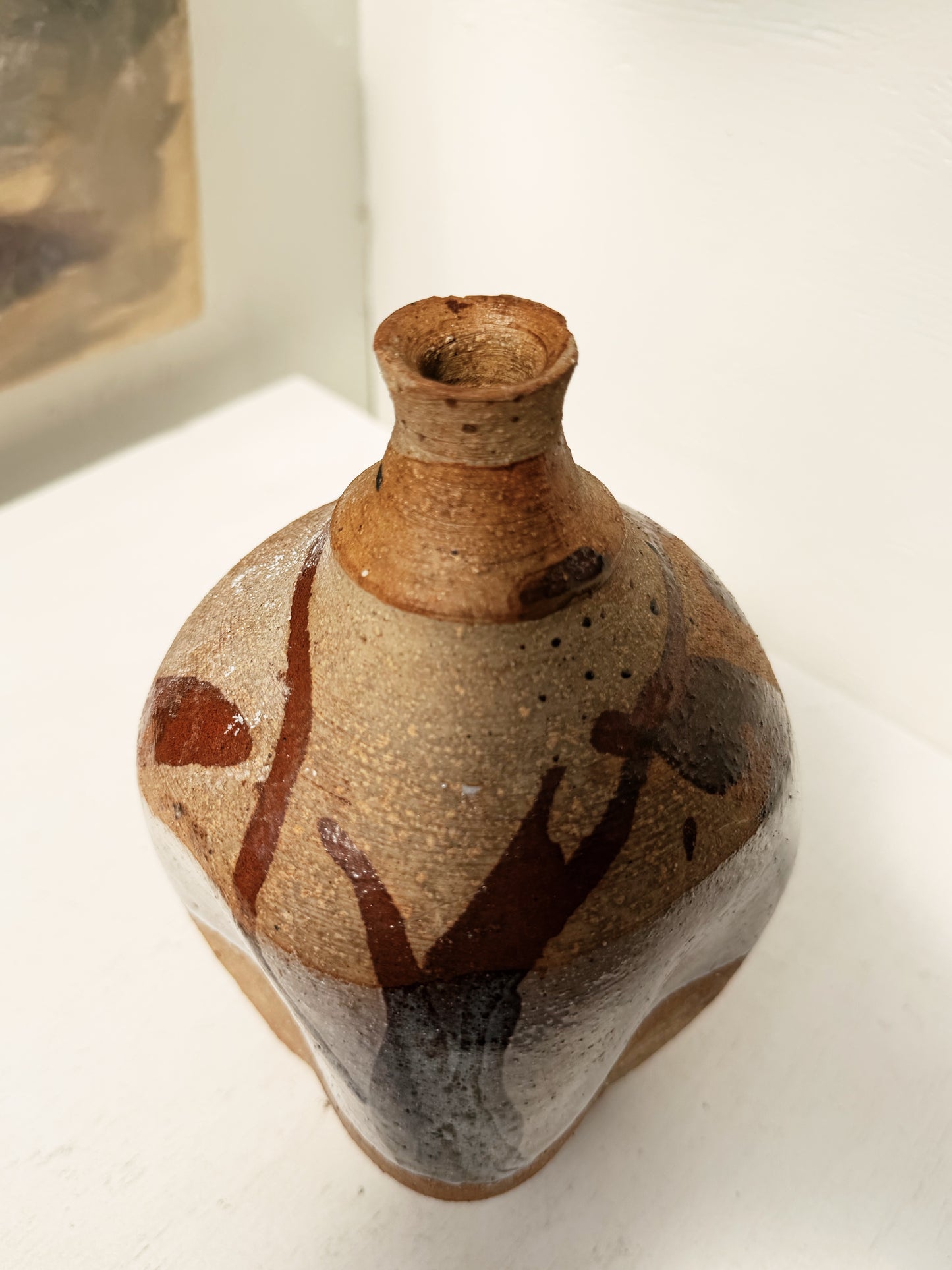 Vintage Pinched Studio Pottery Vessel