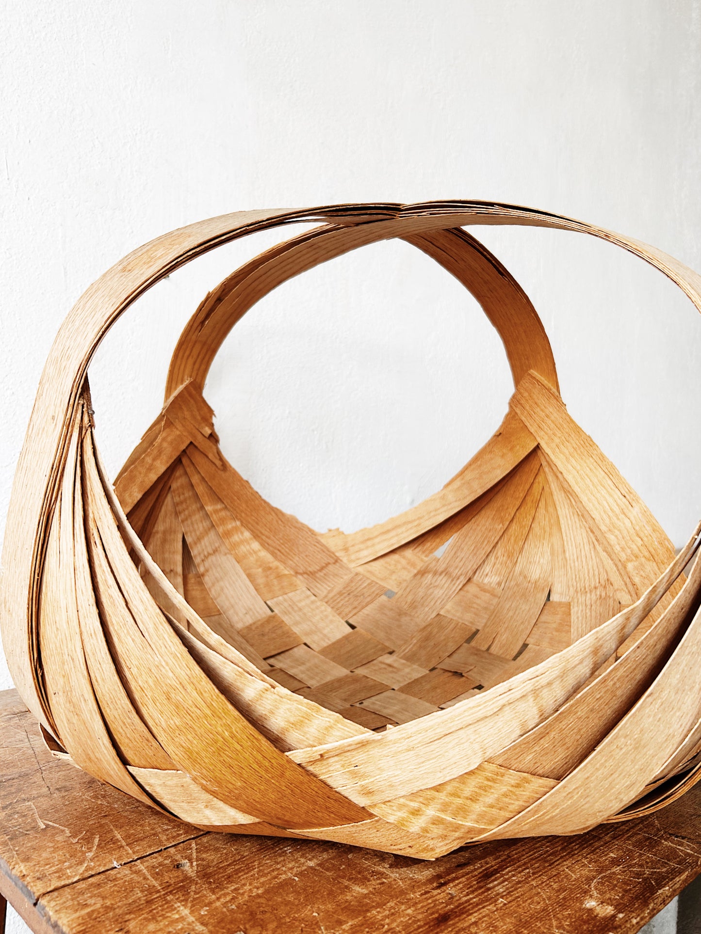 Vintage Split Pine Basket