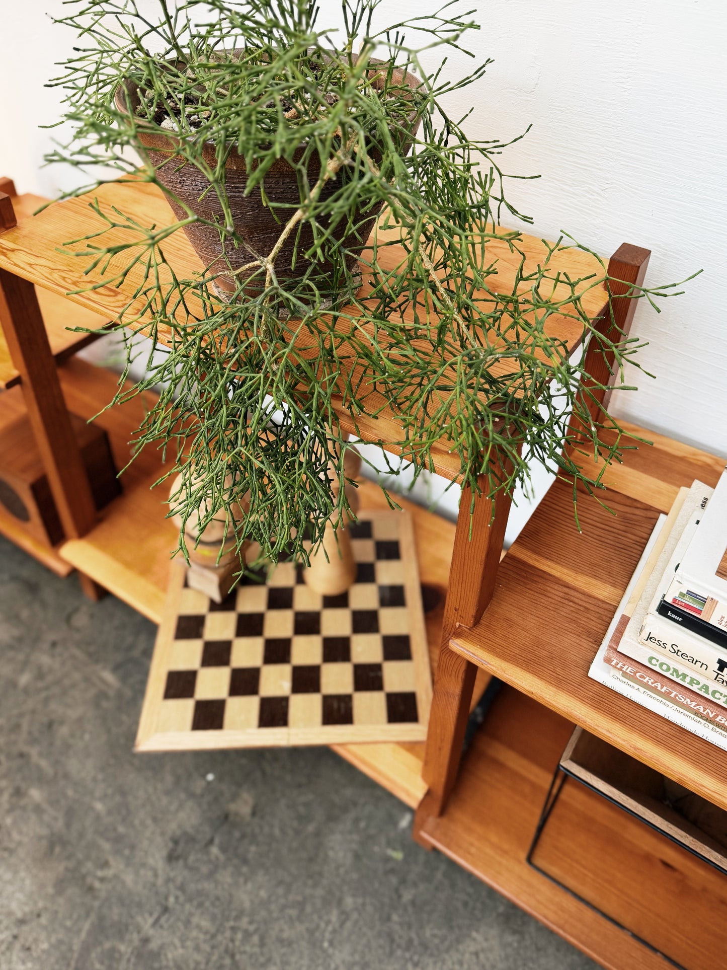 Handmade Low Wood Shelf