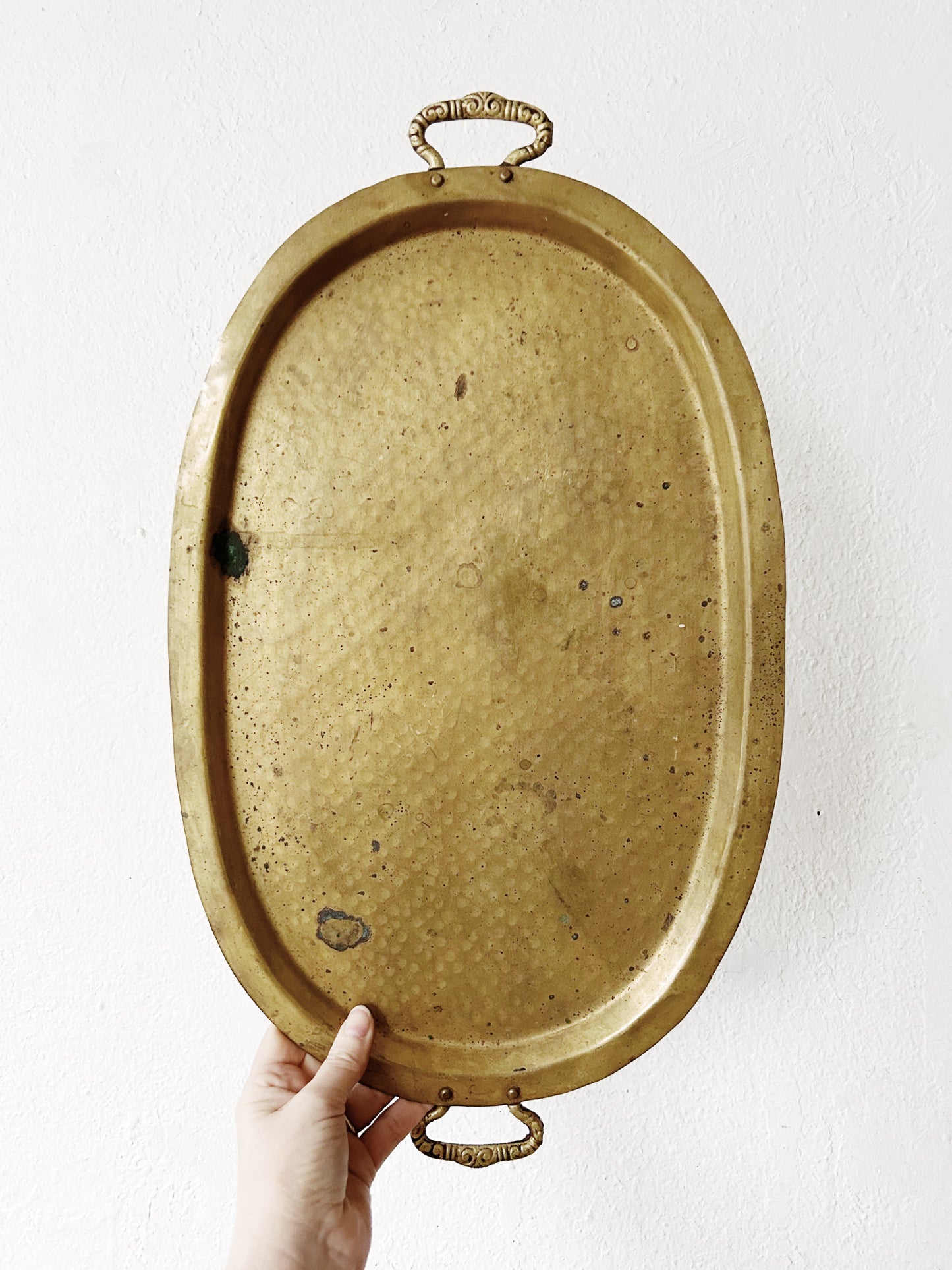 Antique Aged Brass Tray