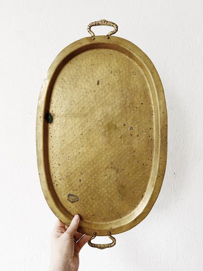 Antique Aged Brass Tray