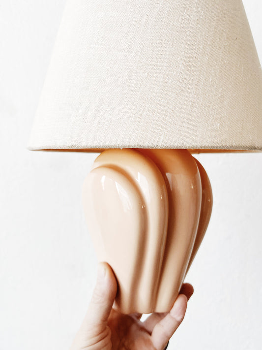 Vintage Buff Ceramic Lamp