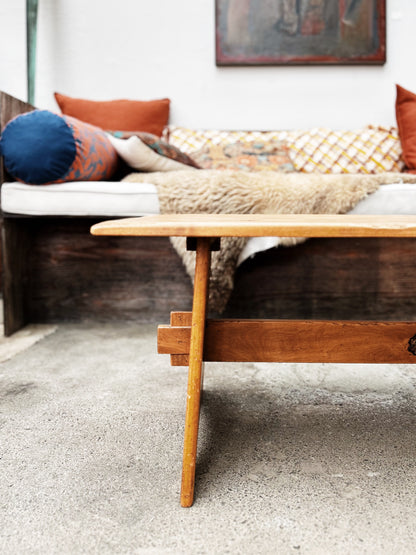 Mid Century Swedish Trestle Coffee Table