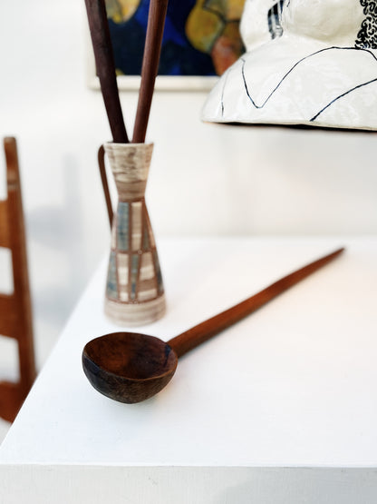 Oversized Primitive  Wood Ladle