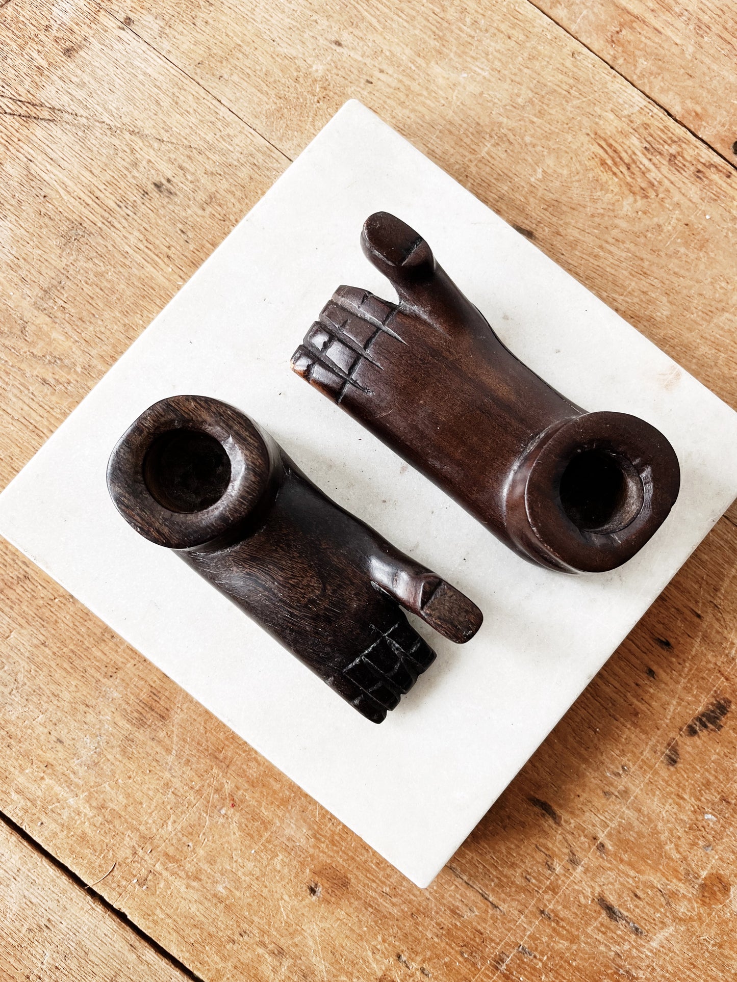 Vintage Wooden Candleholders